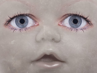 Image showing Scary doll face 