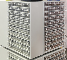 Image showing Drawers for parts