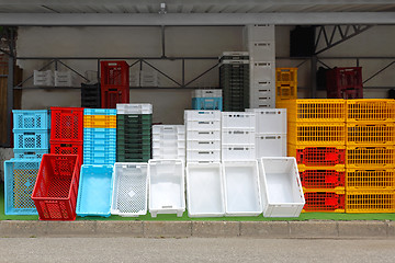 Image showing Plastic crates