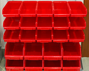Image showing Parts rack red