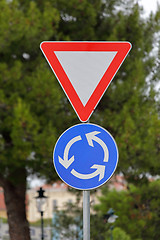 Image showing Roundabout sign