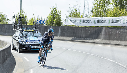 Image showing The Cyclist  Nieve Iturralde - Tour de France 2014