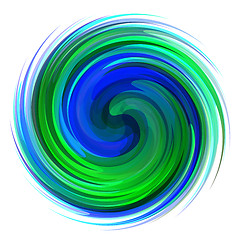 Image showing Colorful abstract icon. Dynamic flow illustration. Swirl backgro