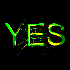 Image showing YES. Vector illustration.