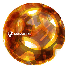 Image showing Technology. Vector globe illustration.
