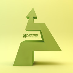 Image showing 3D arrow. Vector illustration. 