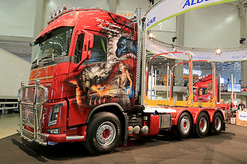 Image showing Volvo FH16 Show Truck with Airbrush Paintings