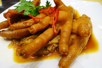 Image showing Chinese cooked chicken feet