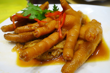 Image showing Chinese cooked chicken feet