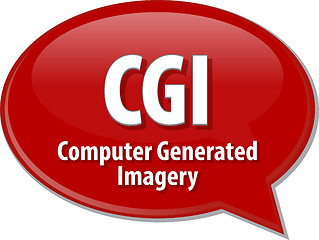 Image showing CGI acronym definition speech bubble illustration
