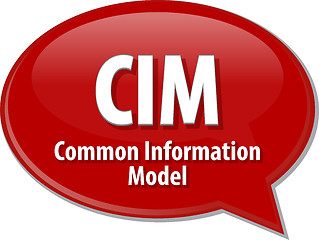 Image showing CIM acronym definition speech bubble illustration