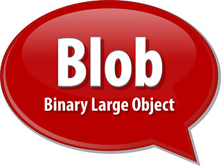 Image showing Blob acronym definition speech bubble illustration