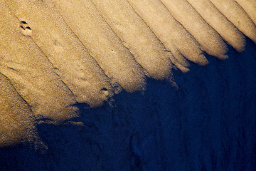 Image showing in   spain texture abstract of a  dry sand and the beach 