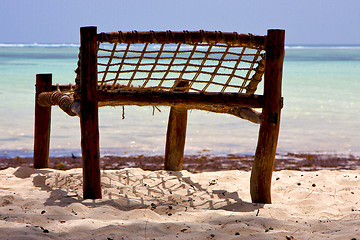 Image showing seat dec  sea in zanzibar coastline