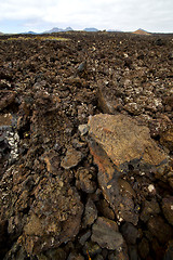 Image showing stone in   volcanes lanzarote timanfaya  rock  sky  hill and  