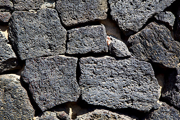 Image showing abstract texture rock  spain  of a broke  stone and lichens 