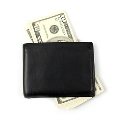 Image showing Black leather wallet