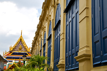 Image showing  thailand asia    bangkok rain  temple abstract cross leaf