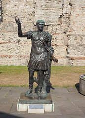 Image showing Trajan statue in London