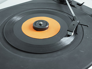 Image showing Vinyl record on turntable