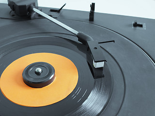 Image showing Vinyl record on turntable