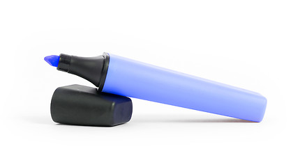 Image showing Blue highlighter isolated