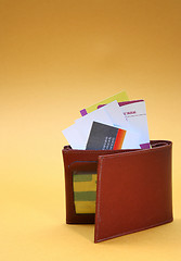 Image showing Brown leather wallet