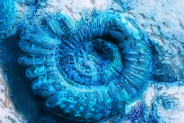 Image showing abstract blue spiral