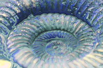 Image showing abstract blue spiral