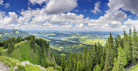 Image showing Panorama View Alpspitze Nesselwang