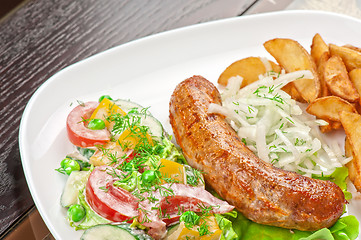 Image showing Roasted sausage