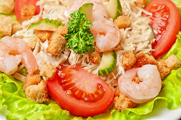 Image showing salad with shrimp