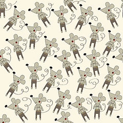 Image showing seamless pattern with mice