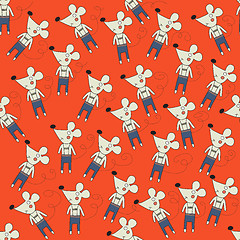 Image showing seamless pattern with mice