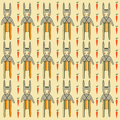 Image showing seamless pattern with rabbits