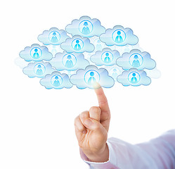 Image showing Index Finger Sourcing Workforce In The Cloud