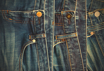 Image showing vintage blue jeans