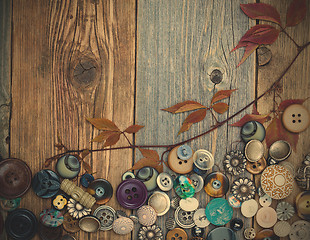 Image showing vintage buttons