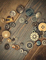 Image showing vintage buttons