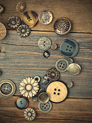 Image showing Set of vintage buttons