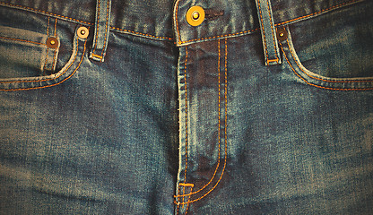 Image showing blue jeans, front view