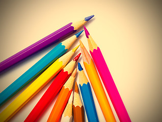 Image showing colored pencils on white
