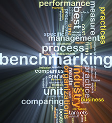 Image showing Benchmarking background concept glowing