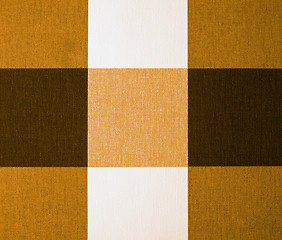 Image showing Beige, Orange and Brown Gingham Tablecloth