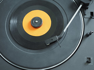 Image showing Vinyl record on turntable