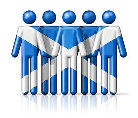 Image showing Flag of Scotland on stick figure