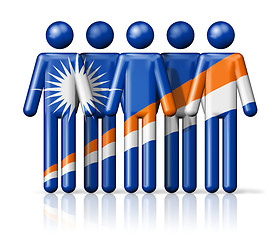 Image showing Flag of Marshall Islands on stick figure