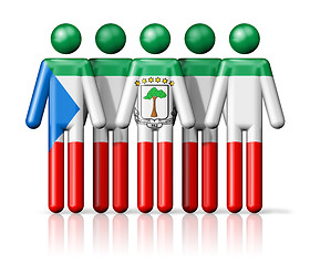 Image showing Flag of Equatorial Guinea on stick figure