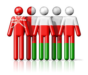 Image showing Flag of Oman on stick figure