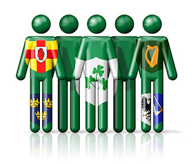 Image showing Flag of Ireland - IRFU on stick figure